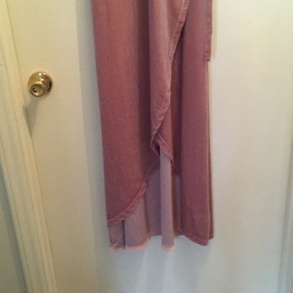 PINK THREAD VELOUR WRAP AROUND DRESS - Picture 7 of 8